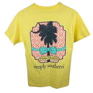 Simply Southern Yellow Tee with Palm Graphic